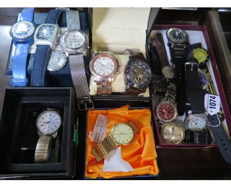 The collection of 15 various wristwatches, including a Victorinox Swiss Army wristwatch, three Sector watches, please see ima