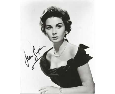 Jean Simmons signed 10 x 8 b/w photo Head and shoulders portrait photo. Good Condition. All signed items come with our certif