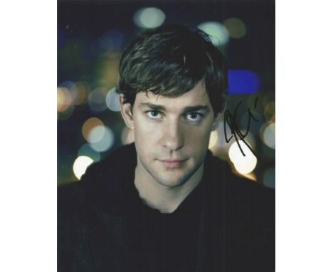 John Krasinski signed 10x8 colour photo. American actor and filmmaker. Best known for playing Jim Halpert in The Office. His 