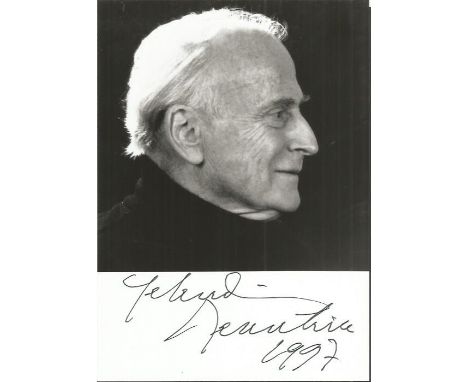 Yehudi Menuhin Conductor Violinist signed 6 x 4 b/w portrait photo. Good Condition. All signed items come with our certificat