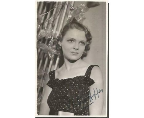 Victoria Hopper signed vintage photo. Canadian born British stage and film actress and singer. Good Condition. All signed ite