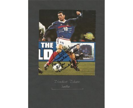 Zinedine Zidane Signed France Picture To Graham. Football Magazine Photo. Good Condition. All signed items come with our cert