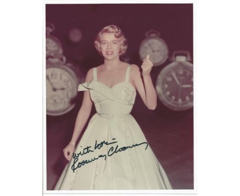 Rosemary Clooney signed 10 x 8 colour photo Full length portrait photo. Good Condition. All signed items come with our certif