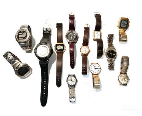 A selection of wristwatches, makers to include: Pierpont, Citizen, Casio, Sekonda, and others.