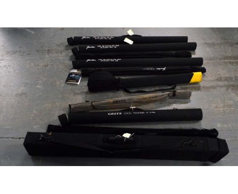 Amendment - Please see new image - A collection of fly fishing rods, including: a Loop Opti Zpey fly fishing rod, in carry ca