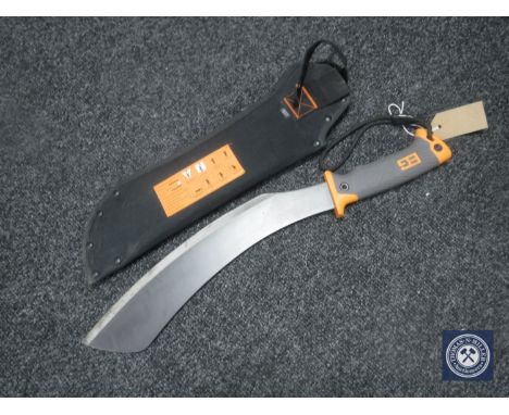 A Bear Grylls Gerber machete parang in sheath 