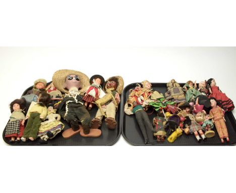 A collection of vintage dolls.