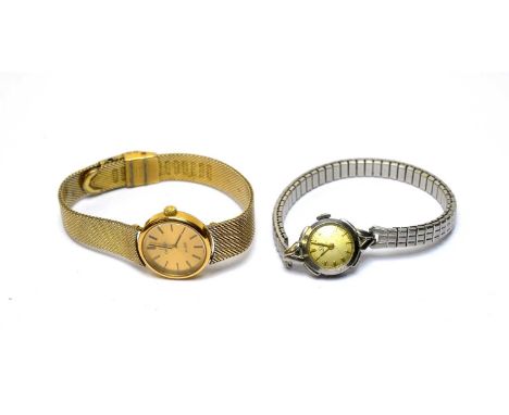 An Omega De Ville gold plated cased wristwatch, manual wind movement cal 625; and another Omega manual wind wristwatch. (2)
