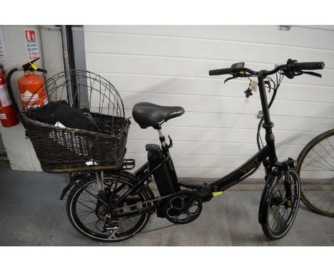 A Volt Metro LS Electric bike, with Logan brakes, Velo Plush seat, accessories including basket, mirror, manual, puncture rep