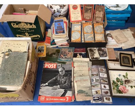 Collection of C20th ephemera to include WW2 magazines and newspapers, maps, and cruise line ephemera, Cunard Line etc, all as