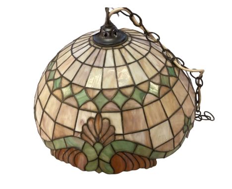 A Tiffany style lamp shade.diameter 50 cm, ca 25 cm high without fitting