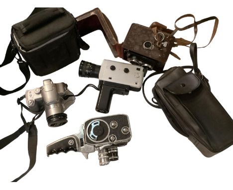 A quantity of vintage projector items and cameras, all being sold as seen with wear and in used condition 