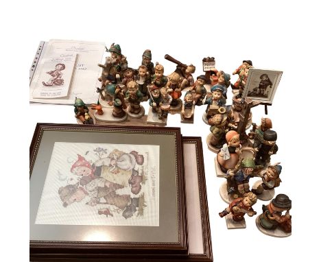 A collection of Hummel, including plates, figures, tapestry and paper work, see images 