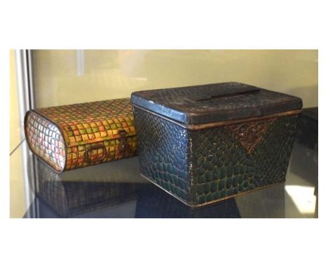 Advertising - Huntley & Palmers biscuit box formed as a picnic hamper and a Huntley & Palmer biscuit tin formed as a vanity c
