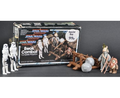 Star Wars - a scarce original vintage 1984 Palitoy made The Power Of The Force ' Ewok Combat Complete Playpack '. 100% comple