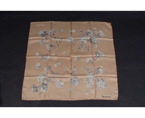3 SILK SCARVES - JACQMAR AND BURBERRYS A Jacqmar silk twill scarf, rolled edges 80 x 80 cm. A silk scarf "Billet Doux" by Jac