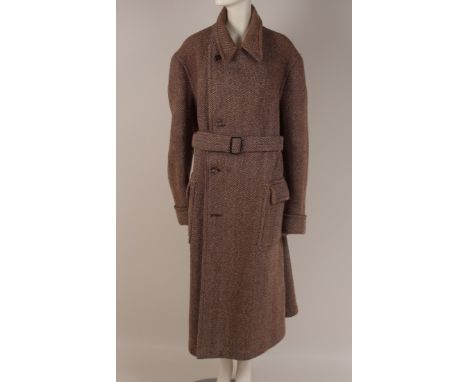 A 1915 BURBERRYS DRIVING COAT This very heavy brown tweed coat is in excellent condition considering it is a century old. Mis