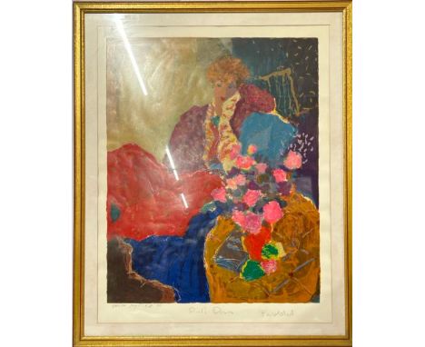 Roy Fairchild-Woodard (b.1953, British) "Pink Roses", 1991, silkscreen in colours, signed 0/350 pp, 66x84cm  