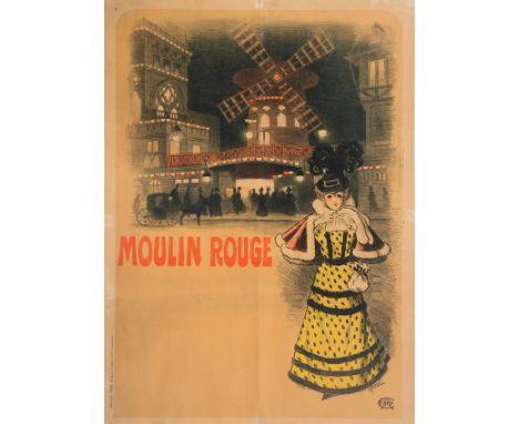 "Moulin Rouge"Original lithographic poster. Plate signed. Printer Chaix. (Encres Lorilleux. Rue Bergère, 20. Paris. 19.008.97