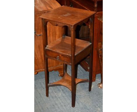A mahogany and inlaid bedside commode, circa 1810 and later  A mahogany and inlaid bedside commode, circa 1810 and later, the