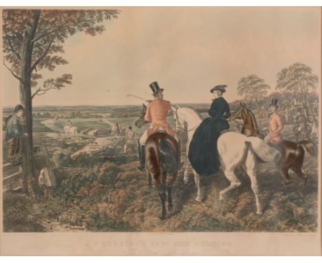 After Herring Senior (1795-1865) A set of four hunting prints The Start; The Run; The Death; The Meet 40 x 52cm (15 3/4 x 20 