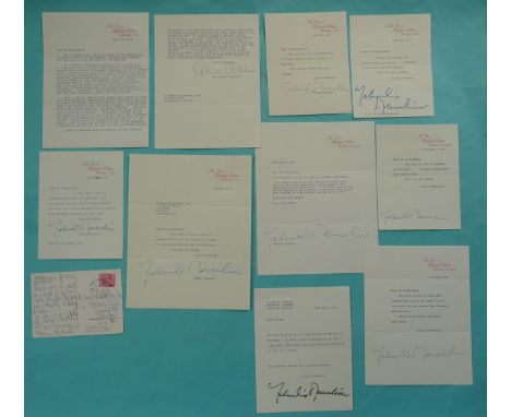 Yehudi Menutin: eight letters and a postcard dated between 4th May 1970 and 29th April 1981, all typed except the postcard an