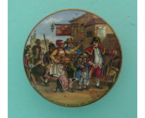 The Parish Beadle (236)(Staffordshire, pot lid, potlid, Prattware)