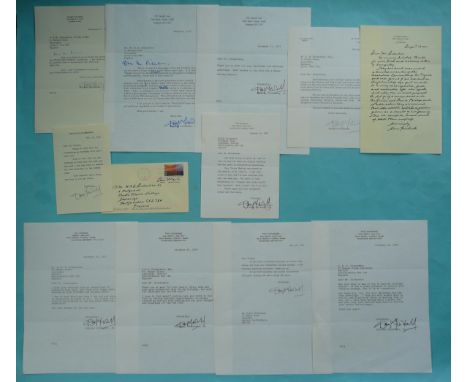 Douglas Fairbanks Junior: an archive of ten letters on variously headed paper spanning the years February 27, 1975 to Decembe