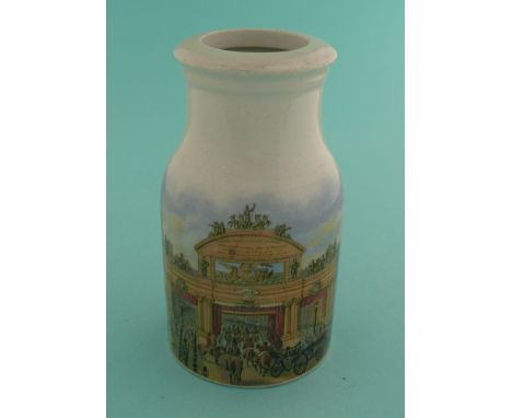 Reception of HRH Prince of Wales at London Bridge (96) slender jar(Staffordshire, pot lid, potlid, Prattware)