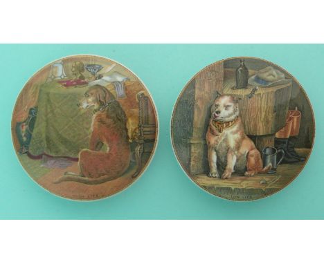 High Life (274) and Low Life (275) (2)(Staffordshire, pot lid, potlid, Prattware)