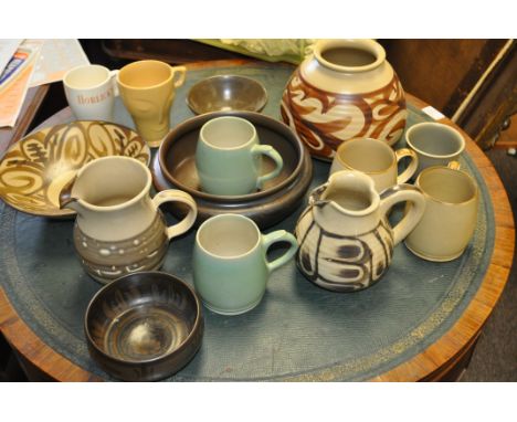 A large group of Buller ceramic items to include jugs , vases , bowls etc. Mostly Agnette Hoy. Please see images.