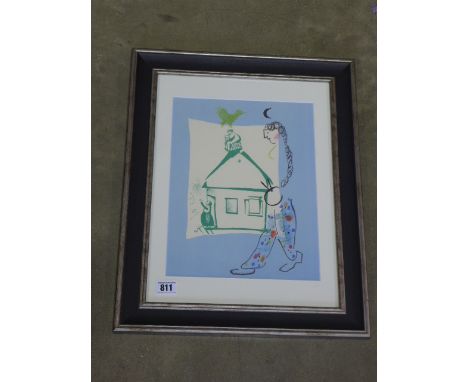 Mar Chagall - Original Lithograph - Our house in my village - 1960 - Mouklot ref 283 - 31cm x 23cm