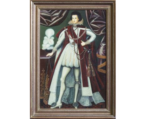 Portrait George Villiers, 1st Duke of Buckingham (1592-1628); courtier, favorite of James I original painting attributed to W