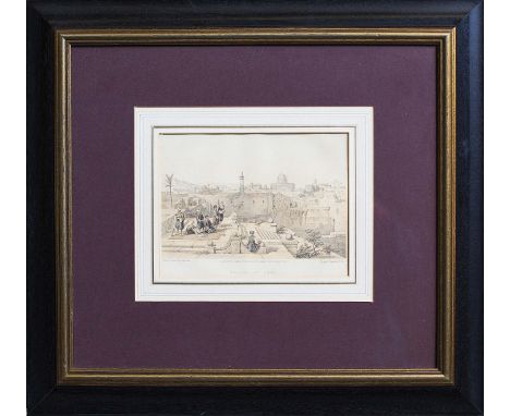 Mosque Of Omar original coloured antique lithograph after David Roberts hand coloured published by Cassell, Petter & Galpin, 