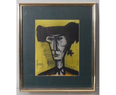 Bernard Buffet (French, 1928-1999), Torrero, lithograph, reverse with authentication label, framed and glazed. 30cm x 23cm ov