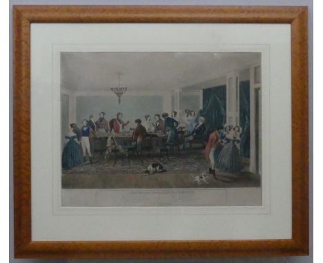 Charles Hunt after Francis Calcraft Turner (1746-1846), The Young English Fox Hunter - The Dessert, hand coloured lithograph,