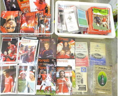 Football programmes; Cup Finals, 1972 Arsenal v Leeds, 1963 Leicester v Manchester United, 1963 England v Brazil, later mainl