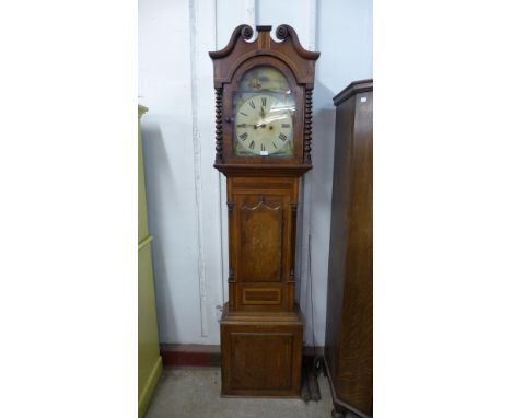 A George III inlaid mahogany 8-day longcase clock 