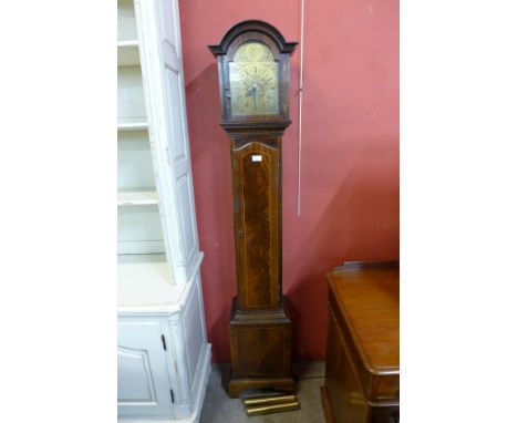 An inlaid mahogany dwarf longcase clock 