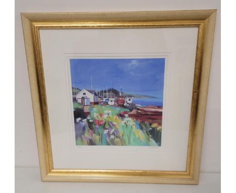 K LITTLEFIELD Lamlash Summer, limited edition print 2/100, signed, 30 x 30cm (frame size 56 x 53cm including)
