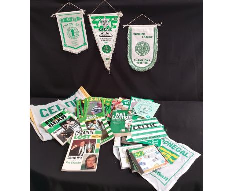 LARGE ASSORTMENT OF CELTIC AND OTHER FOOTBALL  EPHEMERA MAINLY FROM 1980sincluding 'Feed the Bear- Roy Aitkens own story' pap