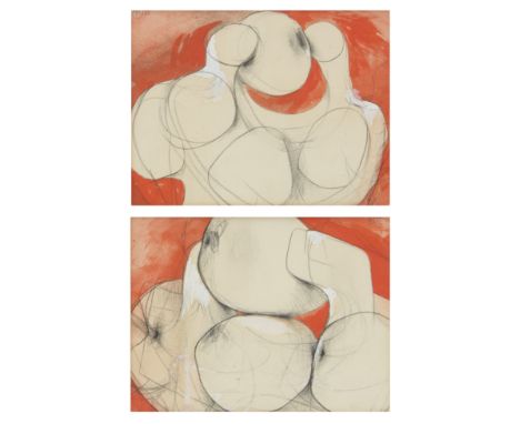 Bernard Meadows,&nbsp;British 1914-2005 -&nbsp;Drawings for sculpture, 1966;&nbsp;pencil and gouache on paper in a shared mou
