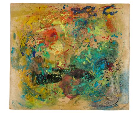 Austin Cooper, Canadian 1890–1964 - Conject 61a, 1960; gouache and mixed media on card, titled and dated on the reverse 'Conj