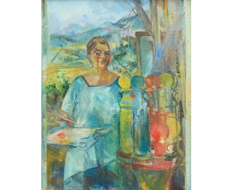 Malvina Cheek,&nbsp;British 1915-2016 -&nbsp;Self-Portrait (Wales);&nbsp;oil on canvas, 51 x 41 cm (ARR)&nbsp;Provenance:&nbs