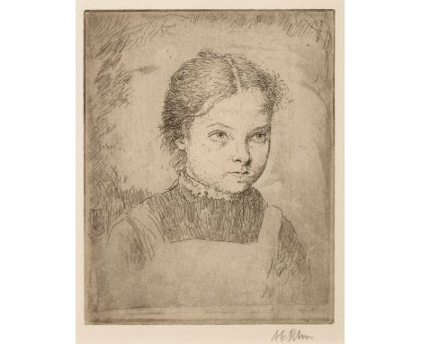 Augustus John OM RA, British 1878-1961 -&nbsp;Lucy, 1904;&nbsp;&nbsp;etching on paper, state ii/ii from an edition of 25, sig