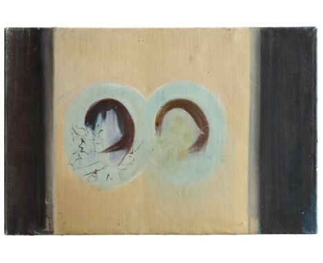 Isabel Rawsthorne,&nbsp;British 1912-1992 -&nbsp;Stoats and Moon, c.1984 (with 'Dancers' on the reverse), c.1970s;&nbsp;oil o