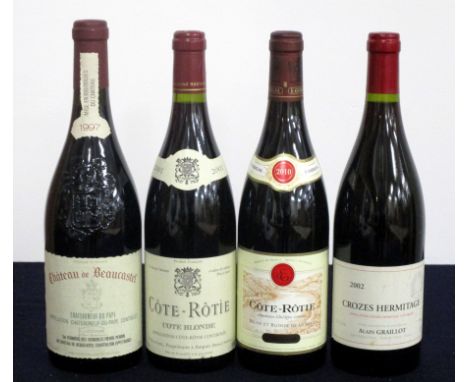 1 bt Châteauneuf du Pape Ch. De Beaucastel 1997 Pierre Perrin vts 1 bt Côte Rotie, Cote Blonde 2001 R. Rostaing hf 1 bt Côte 