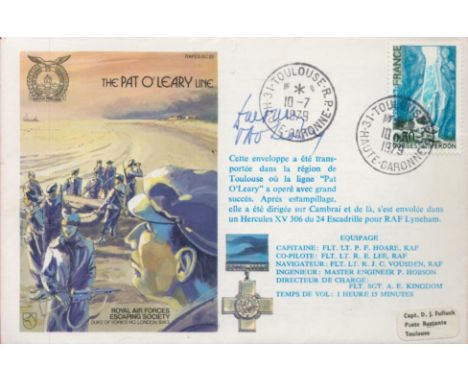 WW2 Pat O'Leary Signed Pat O'Leary Line First Day Cover with Stamps and Postmarks. Good condition. All autographs come with a