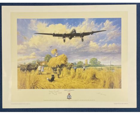 Sgt Steve Bethell And Trevor Lay Signed Colour Print titled Safely Gathered In by Trevor Lay. 28/500. Signed in Pencil. Print