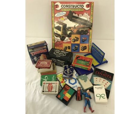 A collection of assorted vintage card games and toys to include 2 1930's Pepys boxed card games. Disney's Shuffled Symphonies